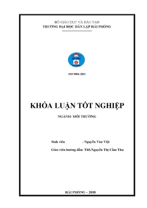 Luận văn nghiên cứu đánh giá hiện trạng môi trường nước mặt kênh thoát nước tây nam thành phố hải phòng
