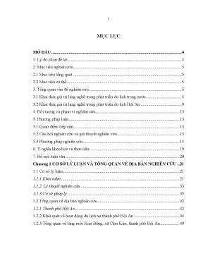 Luận văn khai thác giá trị di sản văn hóa phi vật thể trong hoạt động du lịch của làng mộc kim bồng tại xã cẩm kim thành phố hội an tỉnh quảng nam