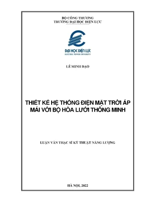 Luận văn thạc sĩ thiết kế hệ thống điện mặt trời áp mái với bộ hòa lưới thông minh