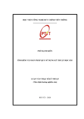 Luận văn tìm kiếm văn bản pháp quy sử dụng kỹ thuật học sâu