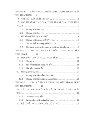 Luận văn tiểu luận phân tích thực phẩm