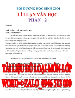 Bồi dưỡng học sinh giỏi lí luận văn học tập 2 hay 66 trang