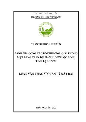 Luận văn đánh giá công tác bồi thường giải phóng mặt bằng trên địa bàn huyện lộc bình tỉnh lạng sơn
