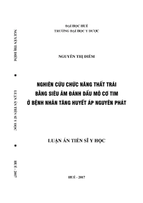 Luận án tiến sĩ nghiên cứu chức năng thất trái bằng siêu âm đánh dấu mô cơ tim ở bệnh nhân tăng huyết áp nguyên phát