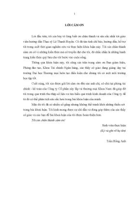 Luận văn nâng cao hiệu quả sử dụng tài sản ngắn hạn tại công ty cổ phần xây lắp và thƣơng mại khoa nam