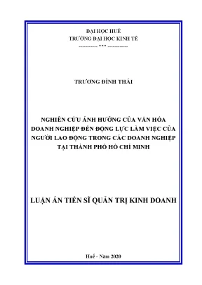 Luận án tiến sĩ quản trị kinh doanh giải pháp thị trường cho các doanh nghiệp thủ công mỹ nghệ mây tre đan trên địa bàn tỉnh thái bình