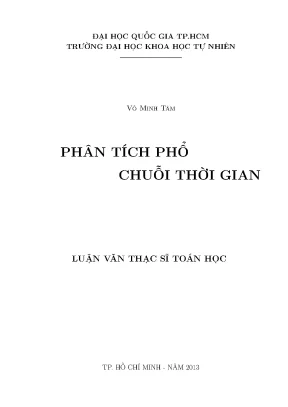 Luận văn phân tích phổ chuỗi thời gian