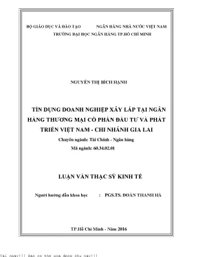 Tín dụng doanh nghiệp xây lắp tại ngân hàng thương mại cổ phần đầu tư và phát triển việt nam chi nhánh gia lai luận văn thạc sĩ kinh tế