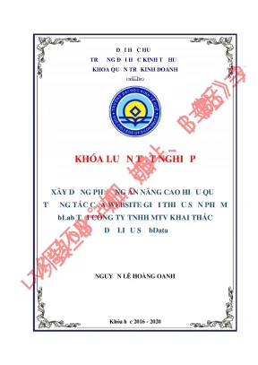 Luận văn thạc sĩ xây dựng phương án nâng cao hiệu quả tương tác của website giới thiệu sản phẩm blab tại công ty tnhh mtv khai thác dữ liệu số bdata