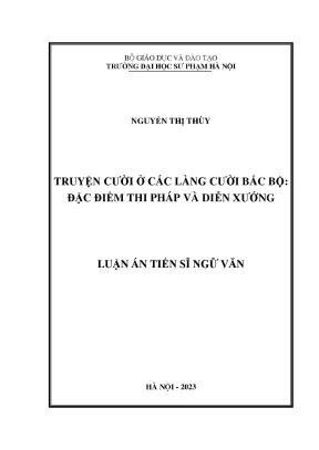 Luận án tiến sĩ truyện cười ở các làng cười bắc bộ đặc điểm thi pháp và diễn xướng