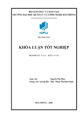 Luận văn hoàn thiện công tác kế toán thanh toán với người mua người bán tại công ty tnhh đồ chơi khang văn