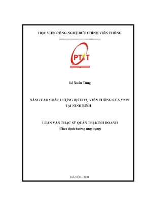 Luận văn nâng cao chất lượng dịch vụ viễn thông của vnpt tại ninh bình