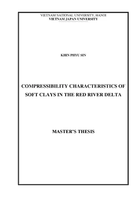 Luận văn thạc sĩ compressibility characteristics of soft clays in the red river delta