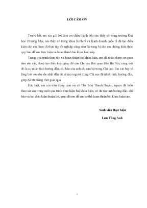 Luận văn quy trình thủ tục hải quan điện tử đối với hàng gia công tại chi cục hải quan bắc hà nội