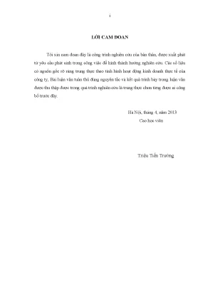 Luận văn thạc sĩ nâng cao năng lực quản trị vốn kinh doanh tại công ty tnhh bảo hiểm nhận thọ greateastern việt nam