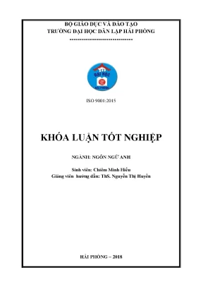 Luận văn a study on how non verbal communication should be used for success in english speaking classes at hpu