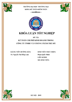 Luận văn kế toán chi phí kinh doanh tại công ty tnhh văn phòng phẩm trà my