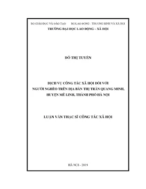 Luận văn thạc sĩ dịch vụ công tác xã hội đối với người nghèo trên địa bàn thị trấn quang minh huyện mê linh thành phố hà nội