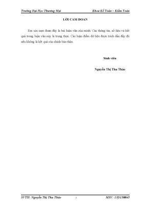 Luận văn tmu kế toán bán các sản phẩn dụng cụ nhà bếp tại công ty tnhh sản xuất và thƣơng mại việt thái