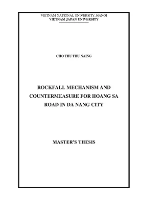 Luận văn thạc sĩ rockfall mechanism and countermeasures for hoang sa road in da nang city