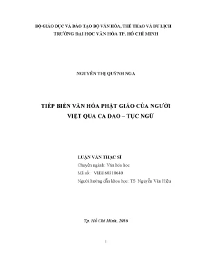 Luận văn tiếp biến văn hóa phật giáo của người việt qua ca dao tục ngữ
