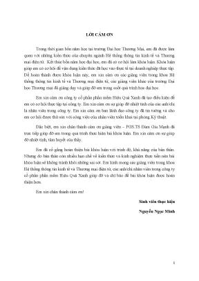 Luận văn phân tích thiết kế hệ th ng thông tin quản lý khách hàng tại công ty cổ phần phần mềm hiệu quả xan