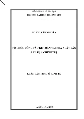 Luận văn tổ chức công tác kế toán tại nhà xuất bản lý luận chính trị