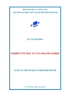Luận án tiến sĩ nghiên cứu đầu tư của doanh nghiệp