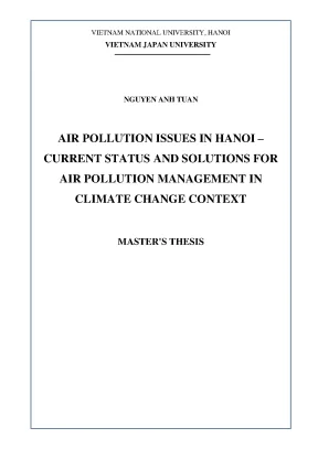 Luận văn thạc sĩ air pollution issues in hanoi current status and solution for air pollution management in climate change context