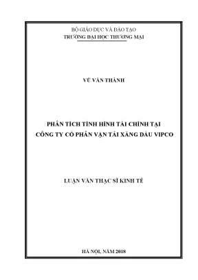 Luận văn phân tích tình hình tài chính tại công ty cổ phần vận tải xăng dầu vipco