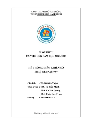 Giáo trình hệ thống điều khiển số