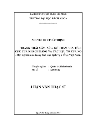 Luận văn thạc sĩ quản trị kinh doanh trạng thái cảm xúc sự tham gia tích cực của khách hàng và các hậu tố của nó