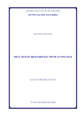 Luận án tiến sĩ địa kỹ thuật xây dựng phân tích ổn định khối đất trước gương hầm