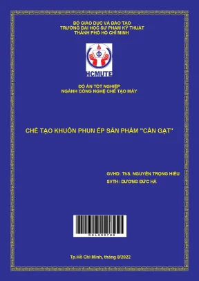 Chế tạo khuôn phun ép sản phẩm cần gạt
