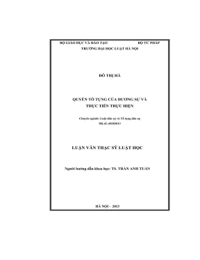 Luận văn thạc sĩ luật học quyền tố tụng của đương sự và thực tiễn thực hiện