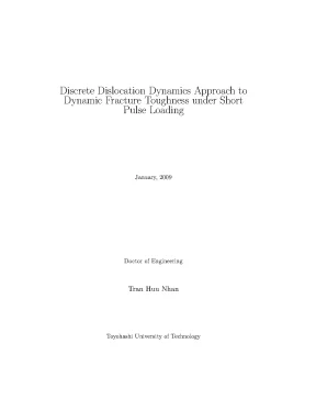 Luận án tiến sĩ discrete dislocation dynamics approact to dynamic fracture touchness under short pulse loading