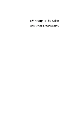 Giáo trình kỹ nghệ phần mềm