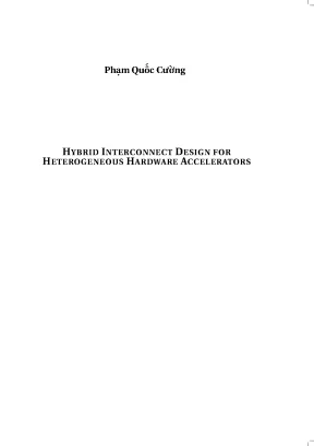 Luận án tiến sĩ hybrid interconnect design for heterogeneous hardware accelerators