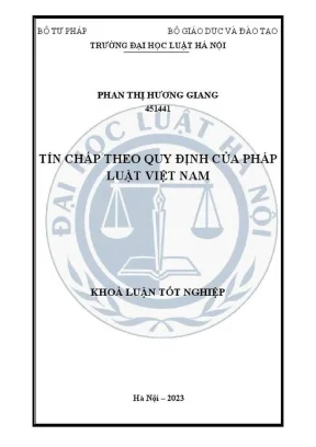 Khóa luận tốt nghiệp tín chấp theo quy định của pháp luật việt nam