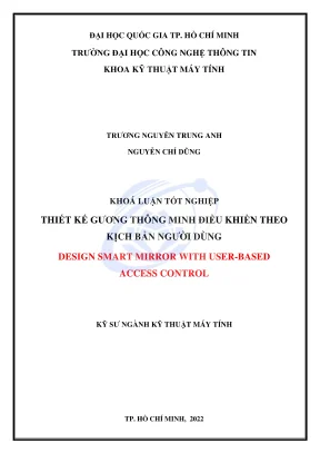 Khóa luận tốt nghiệp kỹ thuật máy tính thiết kế gương thông minh điều khiển theo kịch bản người dùng
