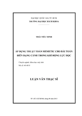 Luận văn thạc sĩ khoa học máy tính áp dụng thuật toán memetic cho bài toán biên dạng cánh trong khí động lực học