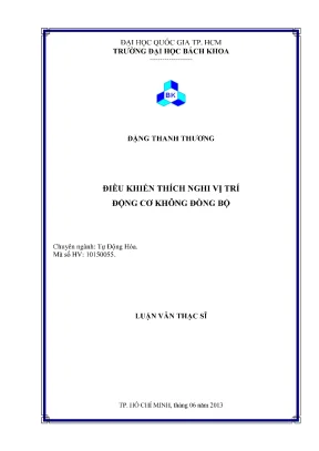 Luận văn thạc sĩ tự động hóa điều khiển thích nghi vị trí động cơ không đồng bộ