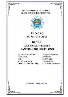 Khóa luận tốt nghiệp công nghệ thông tin xây dựng website quản lý ra vào bãi container
