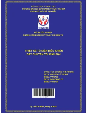 Thiết kế tủ điều khiển dây chuyền tôi kim loại