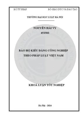 Khóa luận tốt nghiệp bảo hộ kiểu dáng công nghiệp theo pháp luật việt nam