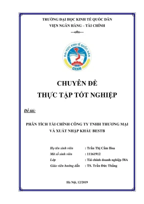 Chuyên đề thực tập tốt nghiệp phân tích tài chính công ty tnhh thương mại và xuất nhập khẩu bestb