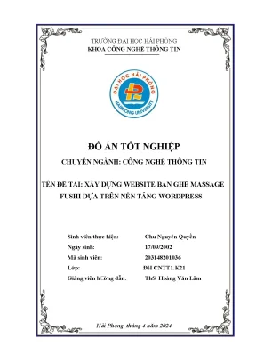 Khóa luận tốt nghiệp công nghệ thông tin xây dựng website bán ghế massage fushi dựa trên nền tảng wordpress