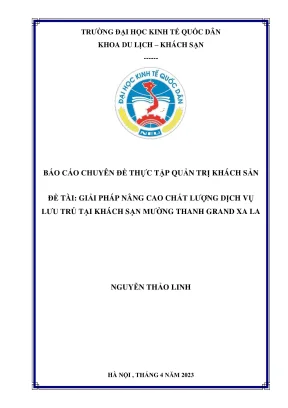 Báo cáo chuyên đề thực tập giải pháp nâng cao chất lượng dịch vụ lưu trú tại khách sạn mường thanh grand xa la