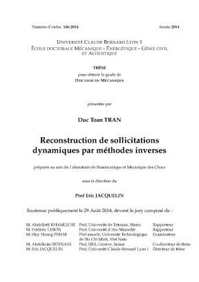 Luận án tiến sĩ reconstruction de sollicitations dynamiques par méthodes inverses