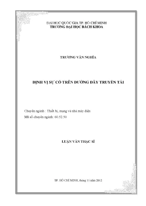 Luận văn thạc sĩ thiết bị mạng và nhà máy điện định vị sự cố trên đường dây truyền tải
